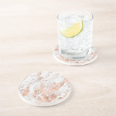 Goldmarmor aus Weiß und Rose 3 Getränkeuntersetzer (Seite)