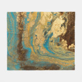 Goldmarmor: blaue Marmorstruktur. Fleecedecke (Vorderseite (Horizontal))