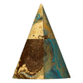 Goldmarmor: blaue Marmorstruktur. Partyhütchen (Rückseite)