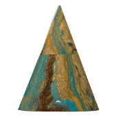 Goldmarmor: blaue Marmorstruktur. Partyhütchen (Links)