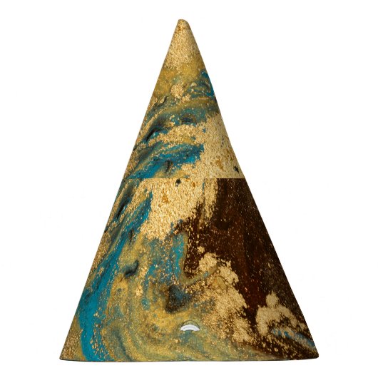 Goldmarmor: blaue Marmorstruktur. Partyhütchen (Rechts)