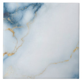 Goldmarmor Blaues Muster Fliese
