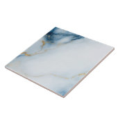Goldmarmor Blaues Muster Fliese (Seite)