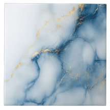 Goldmarmor Blaues Muster 