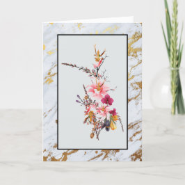 Goldmarmor Blume Bouquet Großmutter Mütter Tag Feiertagskarte