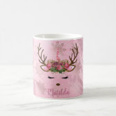 Goldmarmor der Girly Rose, Einhornschneeflocken Kaffeetasse (Mittel)