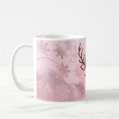 Goldmarmor der Girly Rose, Einhornschneeflocken Kaffeetasse (Links)