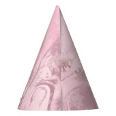 Goldmarmor der Girly Rose, Einhornschneeflocken Partyhütchen (Rückseite)