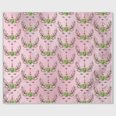 Goldmarmor der Girly-Rose Geschenkpapier (Flach)