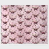 Goldmarmor der Girly-Rose Geschenkpapier (Flach)