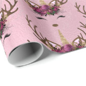 Goldmarmor der Girly-Rose Geschenkpapier (Rolleneckpunkt)