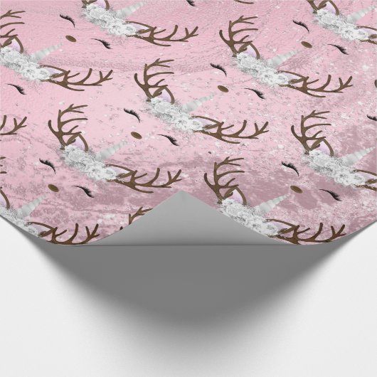 Goldmarmor der Girly-Rose Geschenkpapier (Ecke)