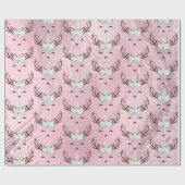 Goldmarmor der Girly-Rose Geschenkpapier (Flach)