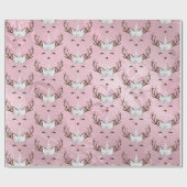 Goldmarmor der Girly-Rose Geschenkpapier (Flach)