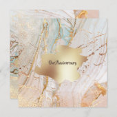 Goldmarmor Geode Textur DIY elegantes Party Einladung (Vorne/Hinten)