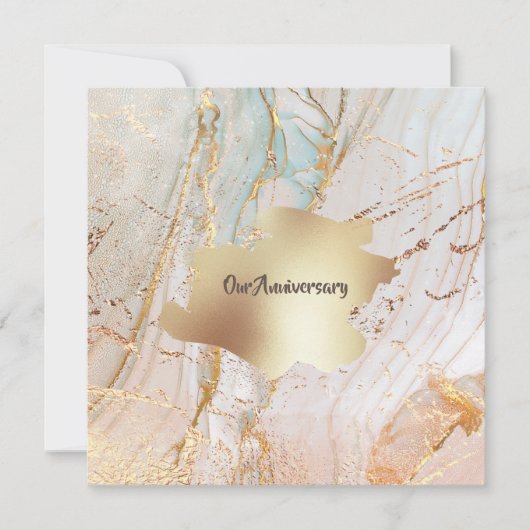 Goldmarmor Geode Textur DIY elegantes Party Einladung (Vorderseite)