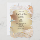 Goldmarmor Geode-Textur DIY klassisches Party Einladung (Rückseite)