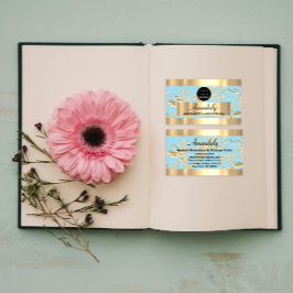 Goldmarmor Glitzer Fashion Beautique Shop Blau Visitenkarte
