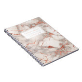 Goldmarmor mit moderner schicker Rose Notizblock (Rechte Seite)