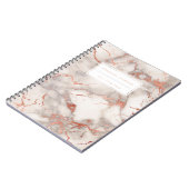 Goldmarmor mit moderner schicker Rose Notizblock (Linke Seite)