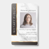 Goldmarmor mit schwarzer Gradient - Notar-ID Ausweis (Vorderseite)