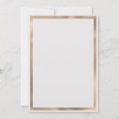 Goldmarmor mit weißer Rose 25. Hochzeitstag Einladung (Rückseite)