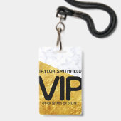 Goldmarmor moderne moderne VIP Lanyard Abzeichen Ausweis (Front with Lanyard)