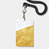 Goldmarmor moderne moderne VIP Lanyard Abzeichen Ausweis (Back with Lanyard)