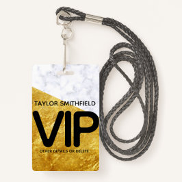 Goldmarmor moderne moderne VIP Lanyard Abzeichen Ausweis
