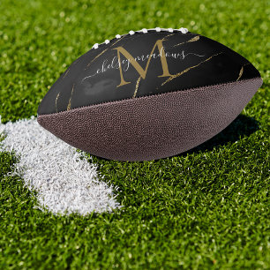 Goldmarmor-Monogramm-Kalligrafieschrift Name  Football