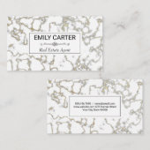 Goldmarmor | Real Anwesen Agent Visitenkarte (Vorne/Hinten)