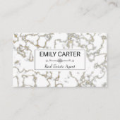 Goldmarmor | Real Anwesen Agent Visitenkarte (Vorderseite)