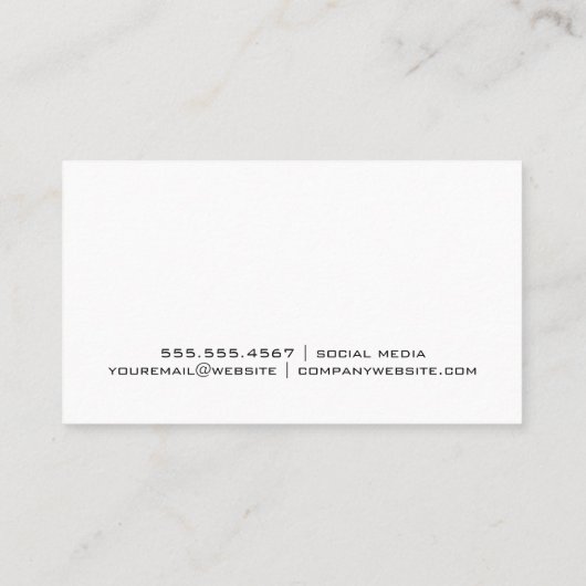 Goldmarmor | Schere Visitenkarte (Rückseite)