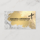 Goldmarmor | Schere Visitenkarte (Vorderseite)