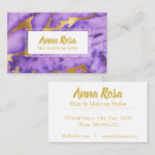 *~* Goldmarmor-schickes tiefpurpurnes populäres Visitenkarte (Vorne/Hinten)