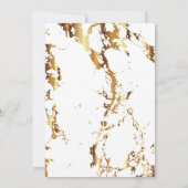 Goldmarmor, Schwarz-Weiß-Brautparty Einladung (Rückseite)