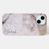 Goldmarmor und Glitzer Case-Mate iPhone Hülle (Rückseite (Horizontal))