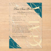 Goldmarmor | Unternehmensgala Acryleinladungen (Vorderseite)