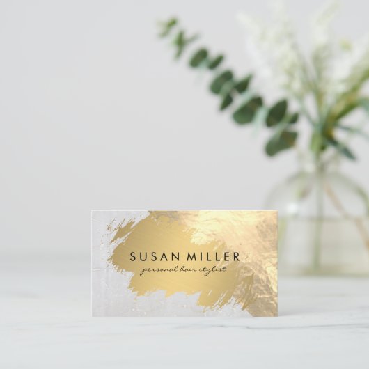 Goldmarmor Visitenkarte (Stehend Vorderseite)