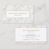 Goldmarmor Visitenkarte (Vorne/Hinten)