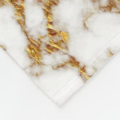 Goldmarmorfolien-Beschaffenheit Fleecedecke (Ecke)