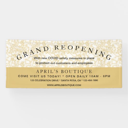 Goldmarmorgeschäfte - Wiedereröffnung der COVID-Si Banner (Horizontal)