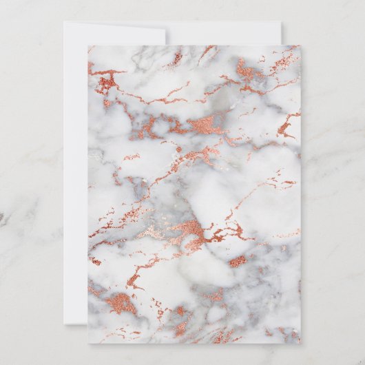 Goldmarmorgrenze für Weiß und Rose, Name-Info Mitteilungskarte (Rückseite)