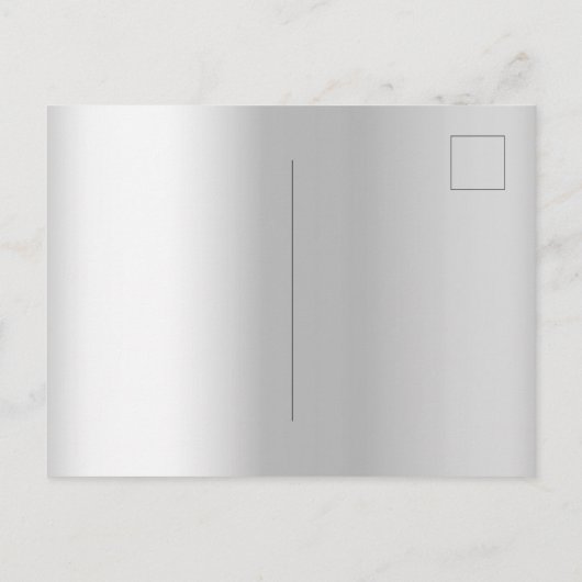 Goldmarmorhochzeit der Silberne Rose Einladungspostkarte (Rückseite)