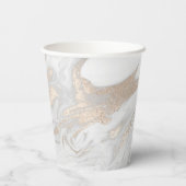 Goldmarmorierter Personalisierter Besondere Anlass Pappbecher (Rückseite)