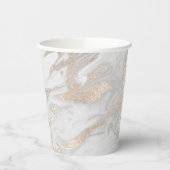 Goldmarmorierter Personalisierter Besondere Anlass Pappbecher (Links)