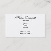 Goldmarmormuster und Burgunder-Floral-Monogramm Visitenkarte (Rückseite)