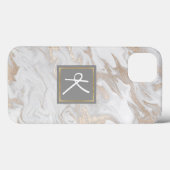 Goldmarmorn Mit Monogramm Case-Mate iPhone Hülle (Rückseite (Horizontal))