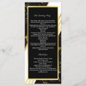 Goldmarmorstreifen-Typografie schwarz Programm (Rückseite)