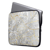 Goldmarmortextur Laptopschutzhülle (Vorderseite Links)
